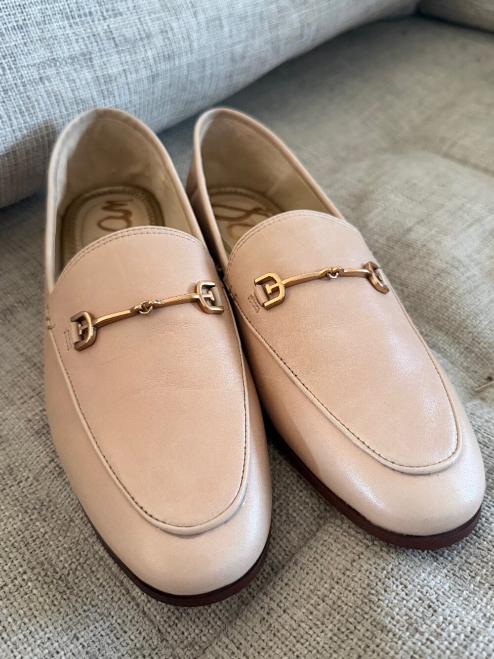 Sam Edelman Lorraine Tan Leather Bit Loafers Women’s Excellent